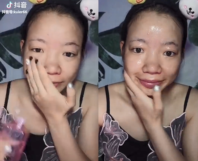 【內地網紅大媽化妝】「琦花花」以熟練的化妝技巧搖身一變,馬上就成為了樣子甜美的網紅樣,整個前後對比簡直比整容還要厲害!