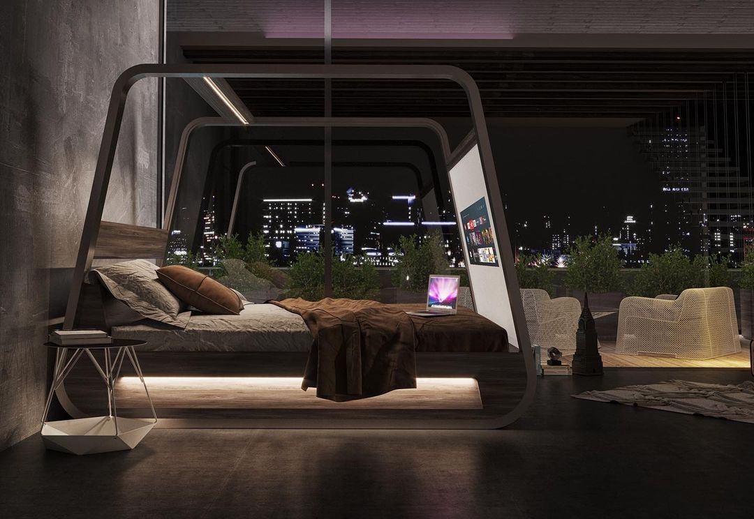 「Hi Bed」其實是由義大利品牌Hi Interior推出的第二代高科技智能床