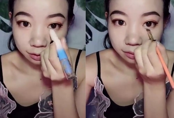 【內地網紅大媽化妝】別少看這臥蠶的威力,因為它絕對可以令你雙眼增多兩倍,看起來還有點無辜感,動人雙眸能令男生神魂顛倒