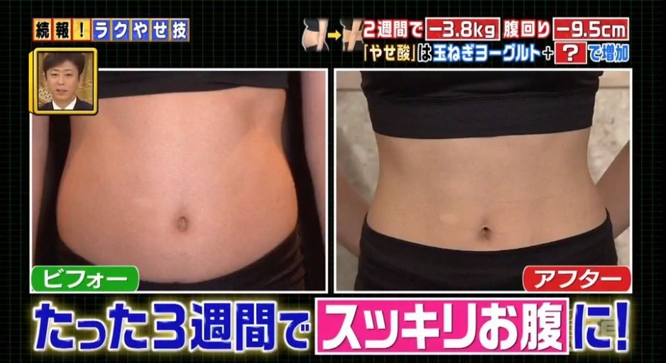 如此神奇的效果,原來全因兩樣食材都可以幫助排走宿便,令體重減輕?節目解釋乳酪含有益生菌,洋蔥則含一定膳食纖維,兩樣食材配合一起吃就會有促進腸道蠕動、提升新陳代謝、抑制脂肪吸收和抑制食慾的效果。