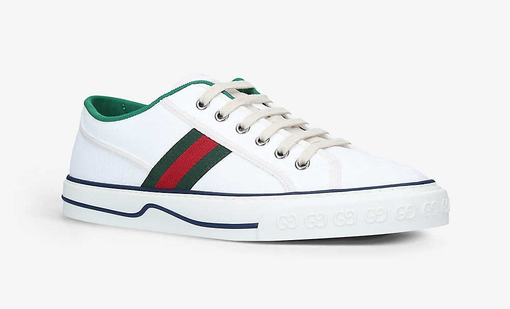 【情人節男朋友禮物2021】GUCCI Tennis 1977 canvas low-top trainers