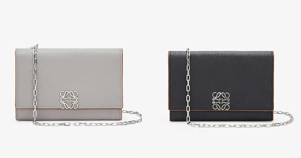 LOEWE Tan Anagram Chain Wallet Bag HKD $6250