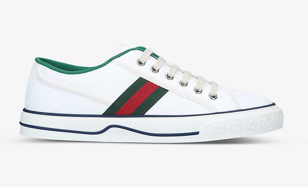 【情人節男朋友禮物2021】GUCCI Tennis 1977 canvas low-top trainers