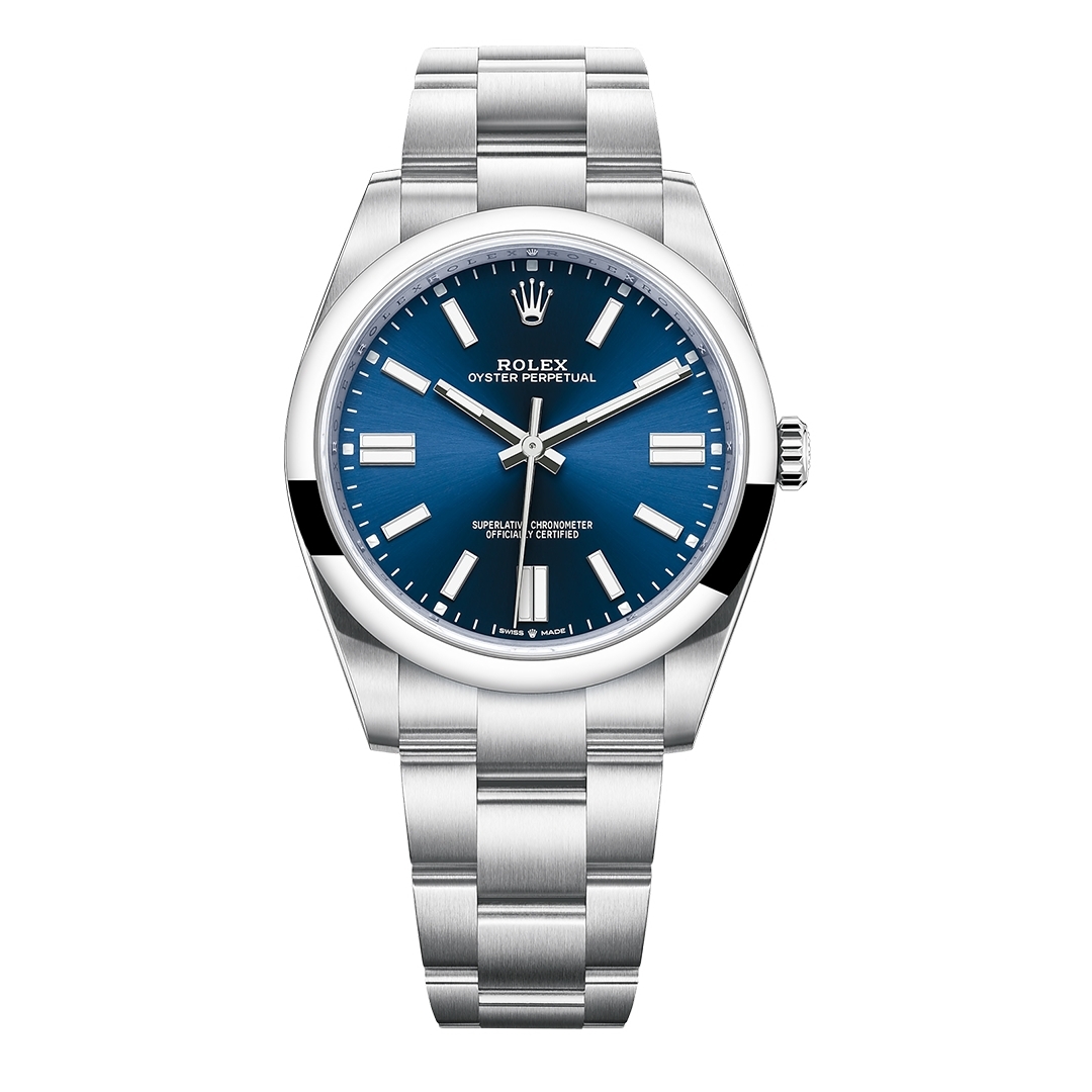 【Rolex勞力士手錶2021】這款的時刻則是以長方形標記,12點的位置配置Rolex經典logo,雖然沒有太多的功能性,但是簡約亮麗的設計已經是入手的理由了