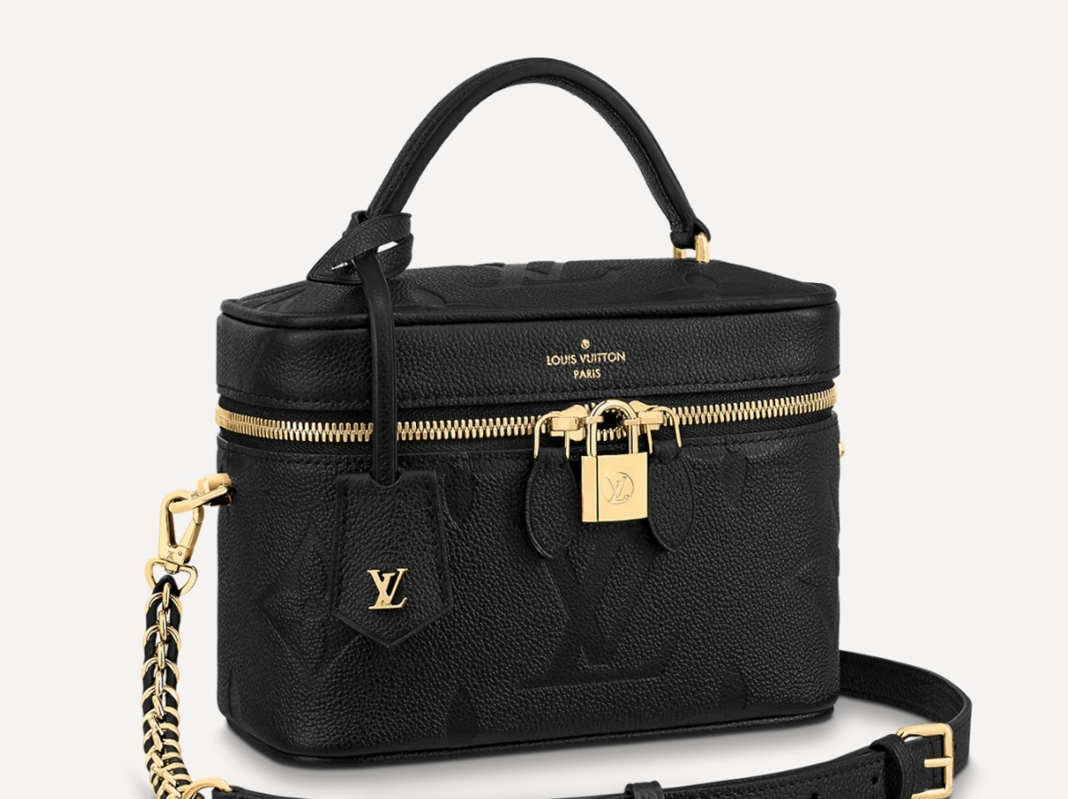 【 名牌手袋2021】LV化妝箱VANITY PM新色霧黑/米色/奶油色蔷薇木粉Giant Monogram