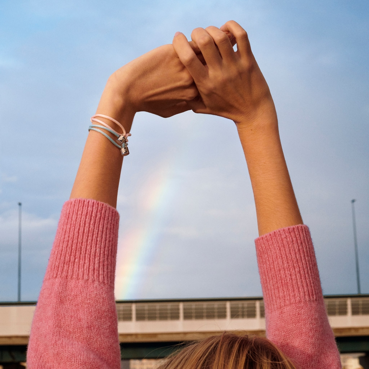 【名牌飾物】LV 慈善Silver Lockit手鏈DOUDOU LOUIS 循環再造純銀索繩手鏈/啤啤熊玩偶