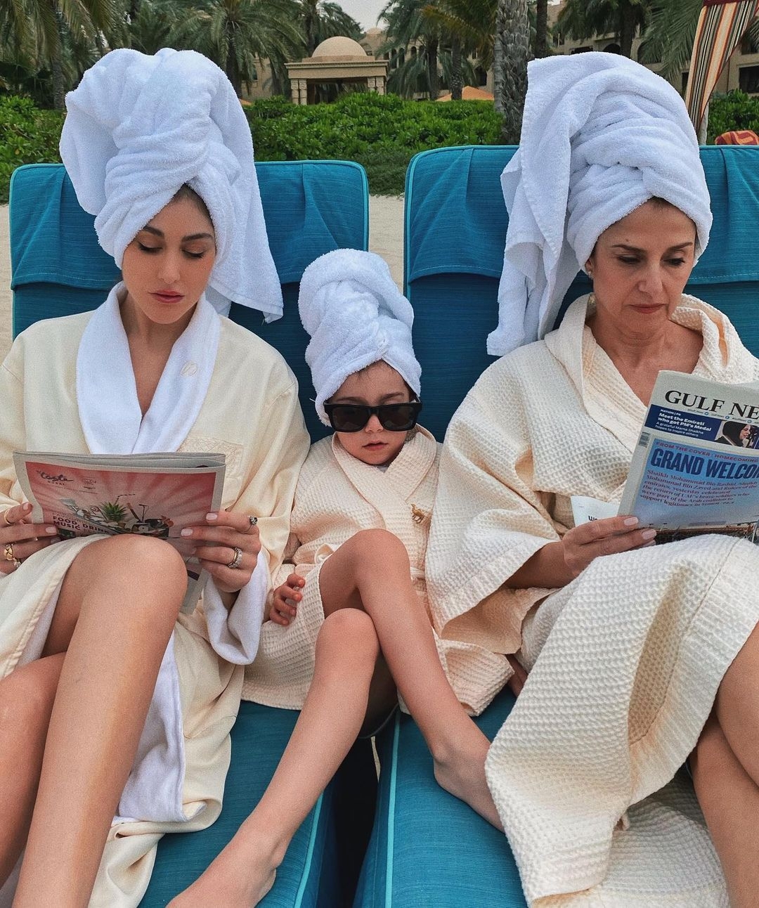 黎巴嫩祖孫三代同堂,凍齡嬤嬤外貌不輸後輩,三人絕美合照力證基因強大令網民驚嘆!