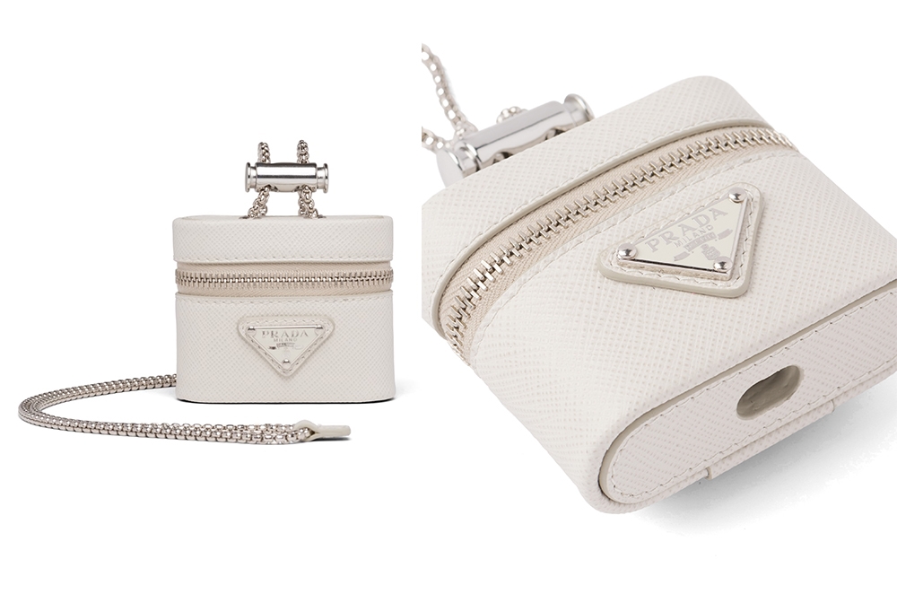 Prada Saffiano leather earphone case