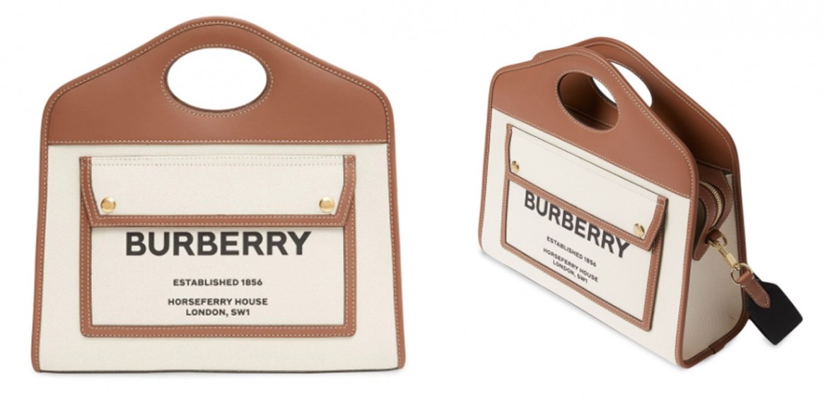 Burberry small two-tone logo-print tote bag HK$14,200