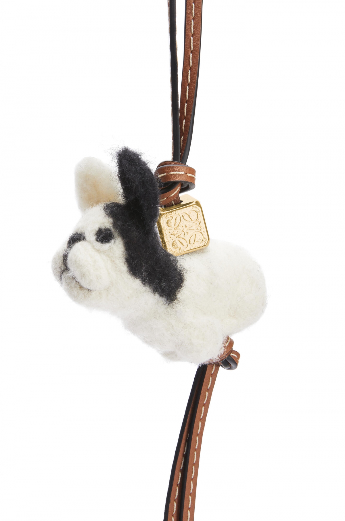 【LOEWE手袋】超萌毛氈動物手袋掛飾 龍貓/法鬥/海豹小牛皮繩吊飾售價