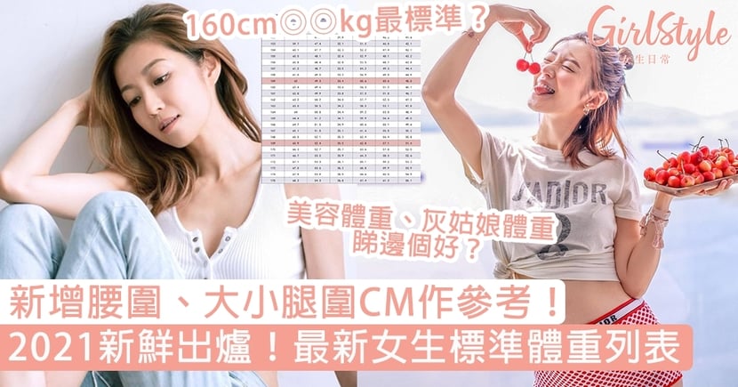 21女生標準體重列表 新增腰圍大小腿圍即量自己有模特兒身材 Girlstyle 女生日常
