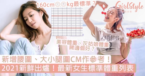 21女生標準體重列表 新增腰圍 大小腿圍cm 即睇自己身材標唔標準 Girlstyle 女生日常