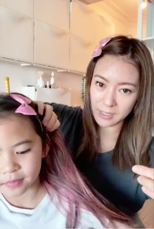 梁芷珮Christy帶8歲囡囡染髮/被鬧變飛女唔識教女