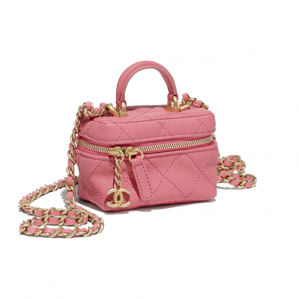 【Chanel手袋2021】銀包WOC小皮具/HK$15,000/山茶花薄荷綠珍珠鏈條零錢包必買