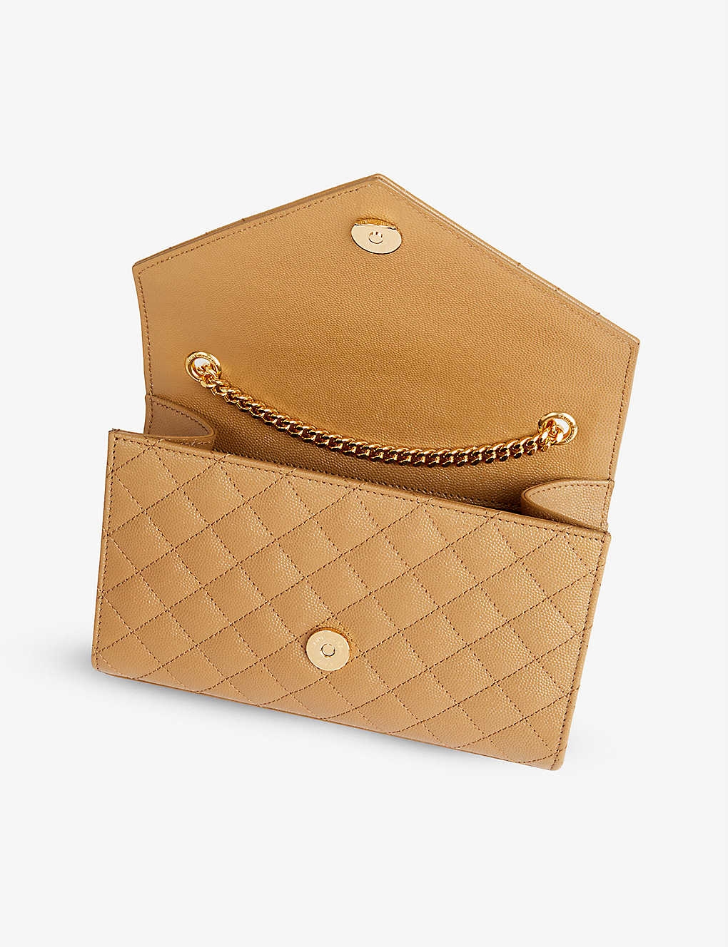 SAINT LAURENT Monogram mixed quilted leather satchel bag