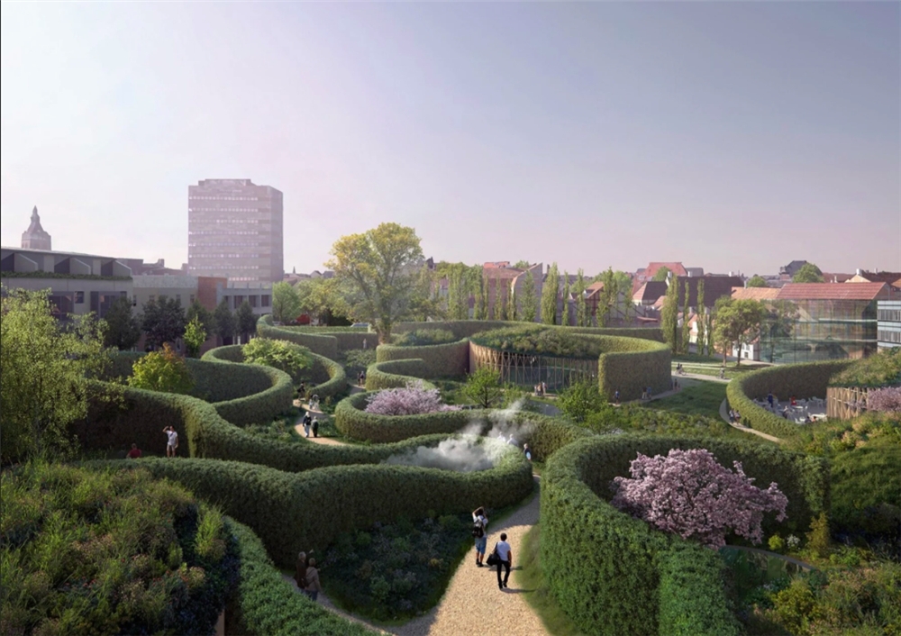 丹麥安徒生博物館博物館內更有一個魔法花園,俯瞰時宛如神秘的迷宮一樣