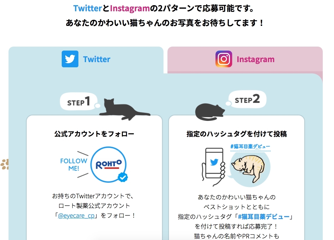 日本ROHTO樂敦貓耳眼藥水/貓咪選舉全球投票Top3貓耳作設計/貓之日