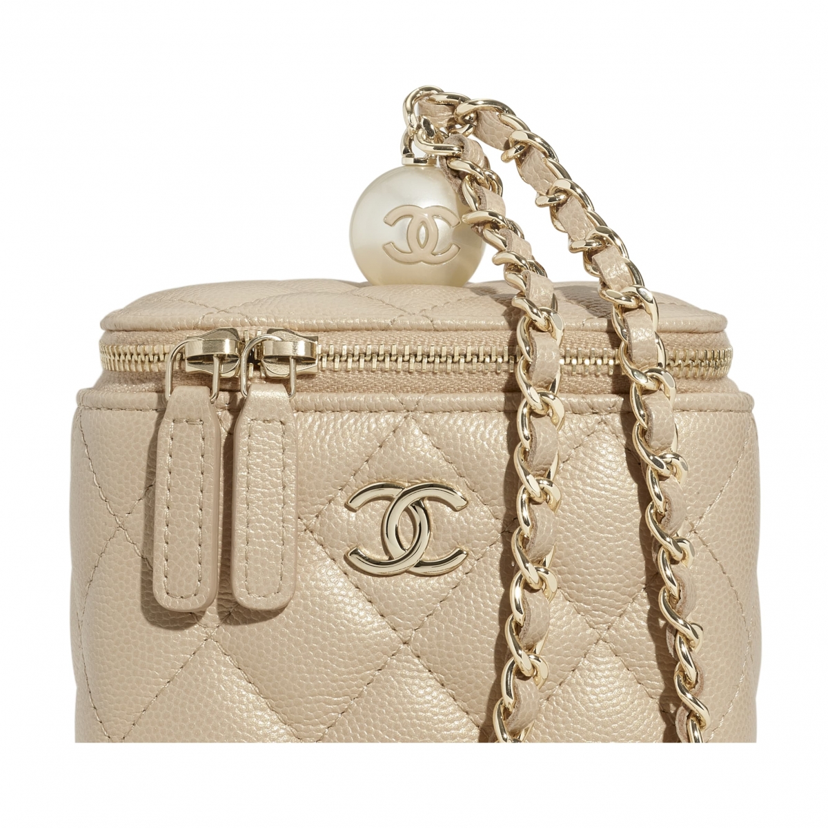 【Chanel手袋2021】銀包WOC小皮具/HK$15,000/山茶花薄荷綠珍珠鏈條零錢包必買