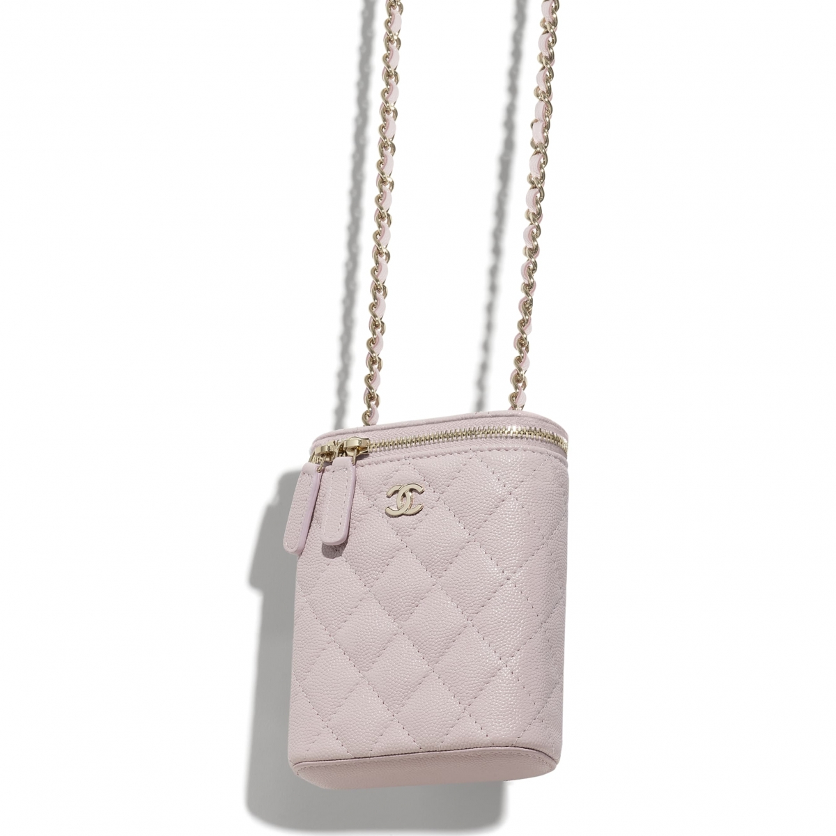 【Chanel手袋2021】銀包WOC小皮具/HK$15,000/山茶花薄荷綠珍珠鏈條零錢包必買