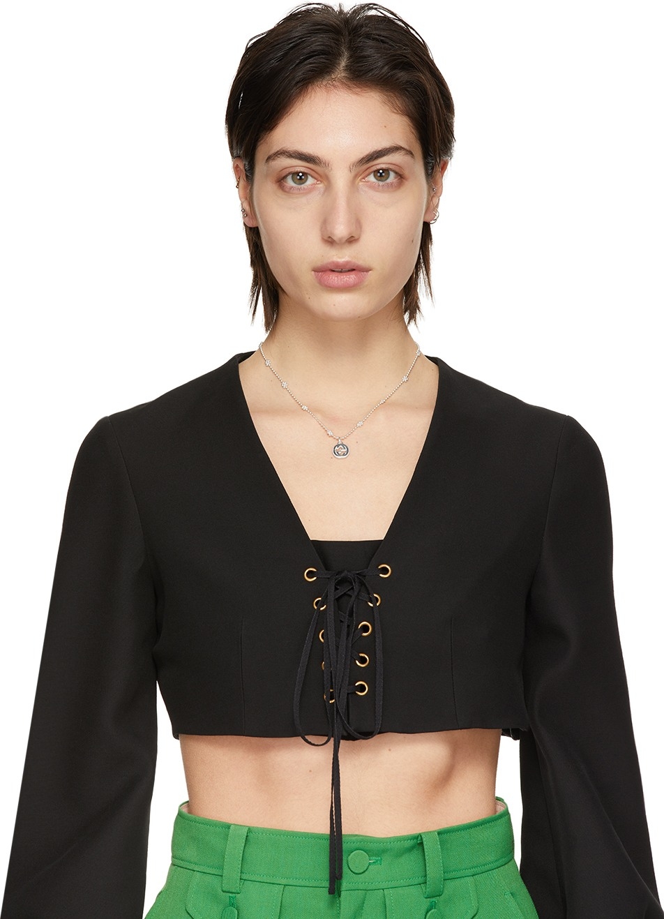 GUCCI Silver Interlocking G Necklace HKD$2750