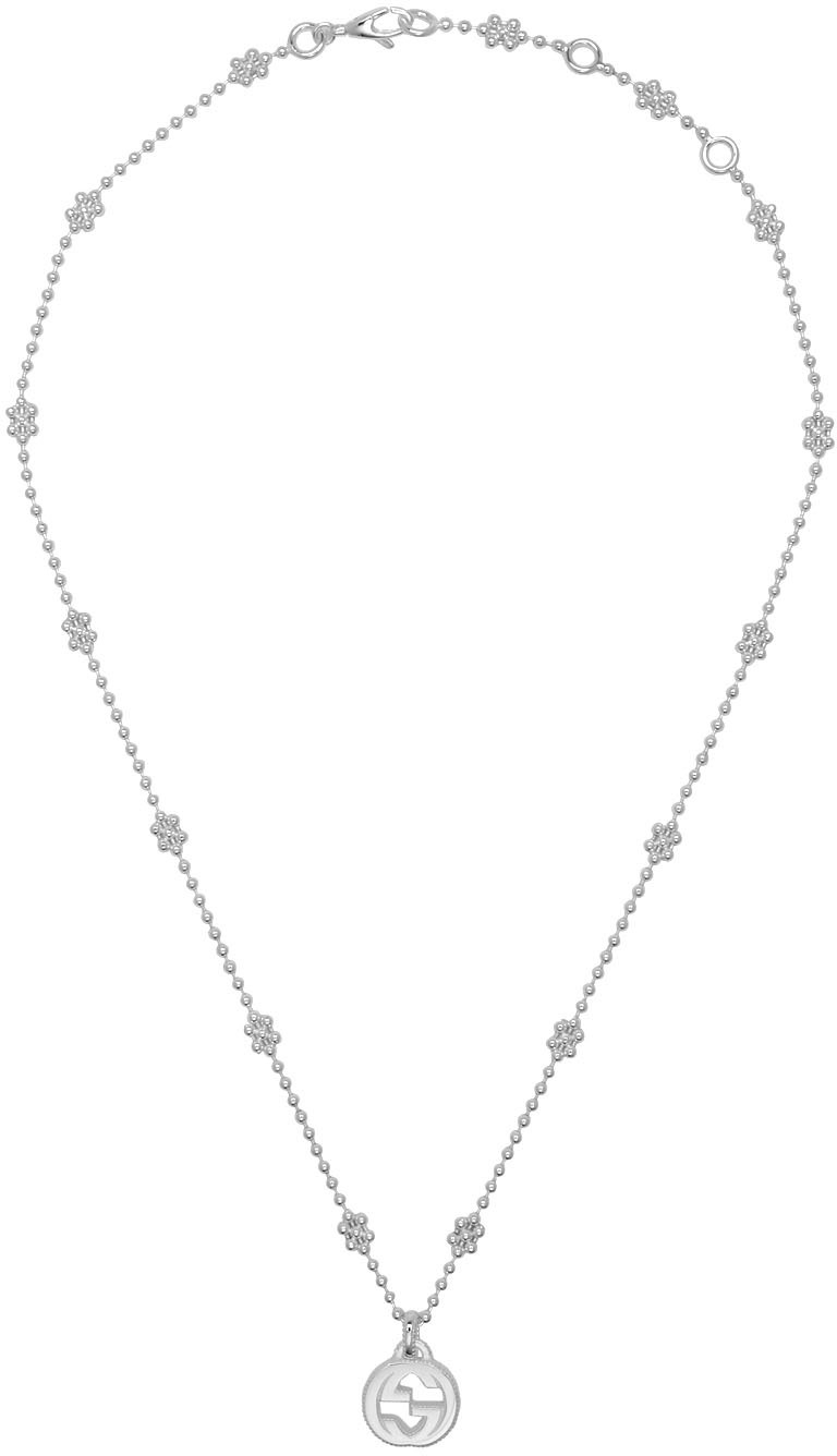 GUCCI Silver Interlocking G Necklace HKD$2750