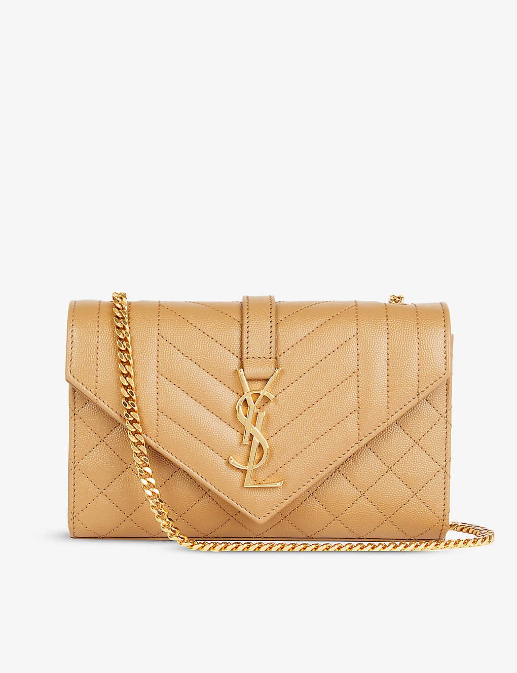 SAINT LAURENT Monogram mixed quilted leather satchel bag