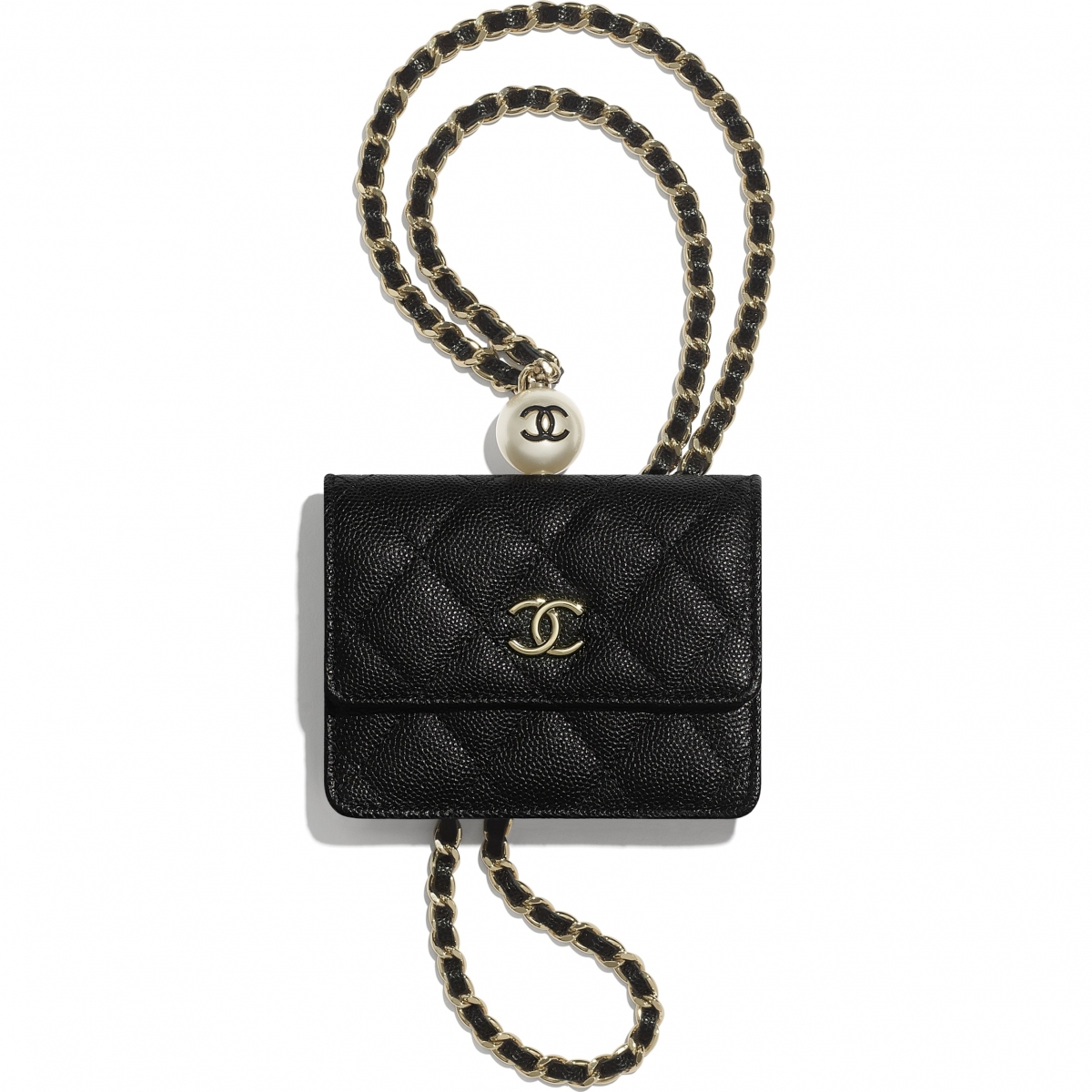 【Chanel手袋2021】銀包WOC小皮具/HK$15,000/山茶花薄荷綠珍珠鏈條零錢包必買