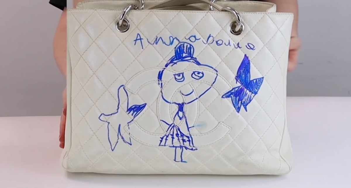 Chanel停產手袋被5歲女兒當「畫布」?用Marker畫星星+簽名,網民:睇到都心痛!