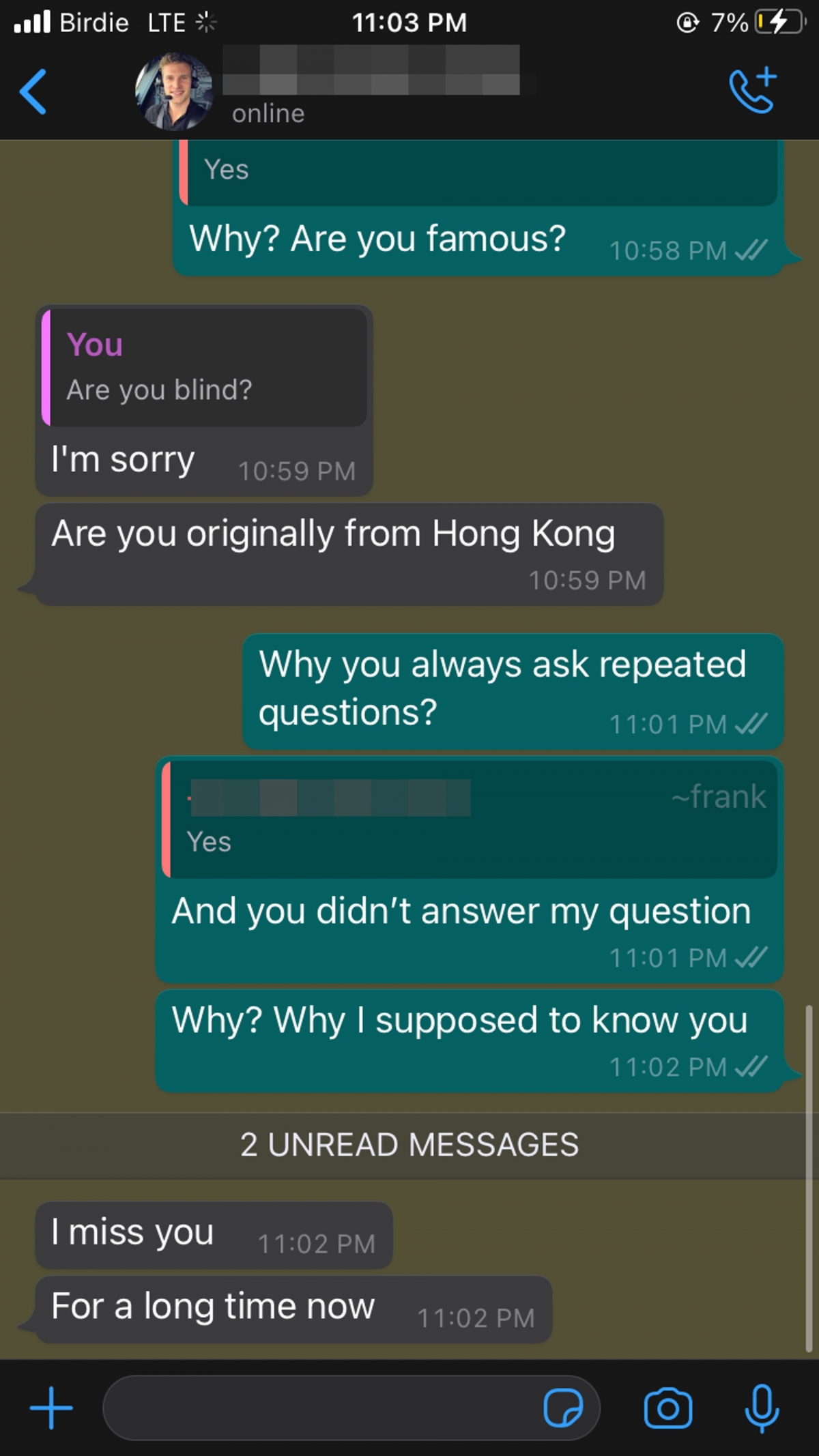 連登外國機師近日有網民就在討論區發文分享自己於WhatsApp豔遇「靚仔外籍機師」的經歷,後來竟發現原來只是一場騙局?