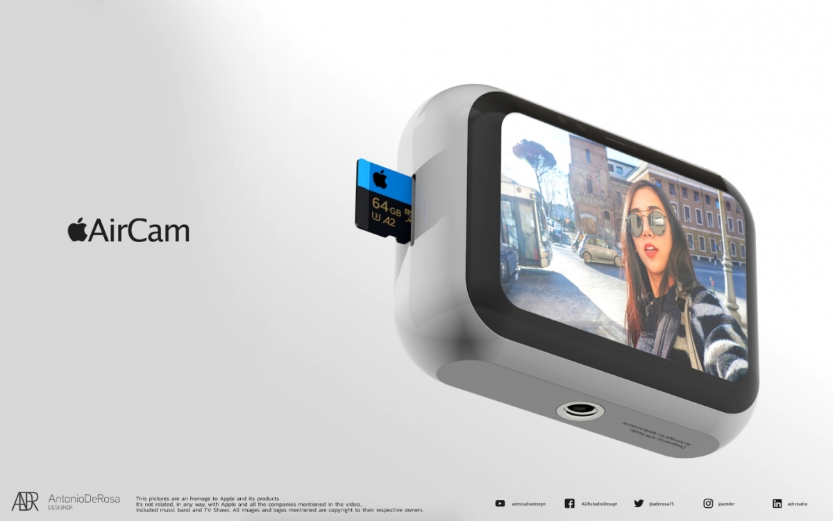 Apple迷你運動相機「AirCam」概念圖曝光!5K高畫質/Siri/FaceID