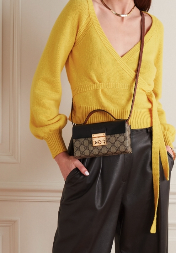 GUCCI Padlock leather and printed coated-canvas tote HK$10,000