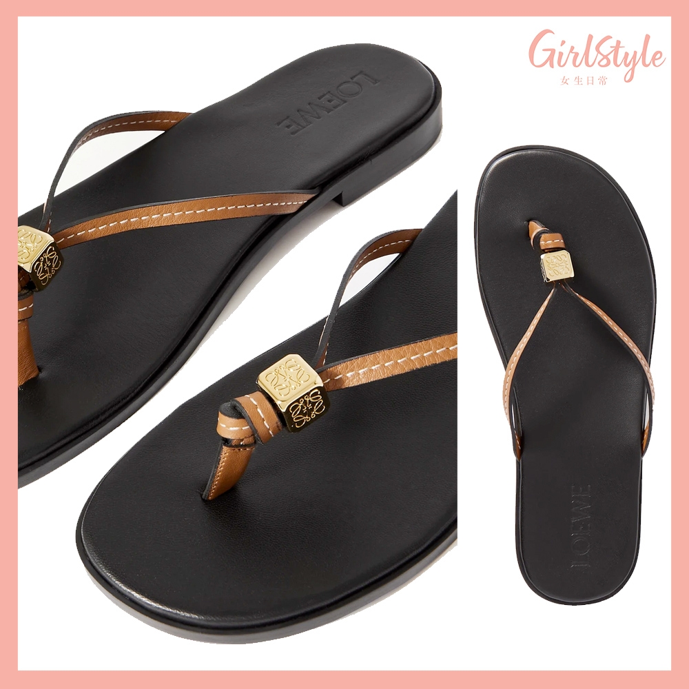 LOEWE Paula's Ibiza Dice embellished leather flip flops HK$4,850