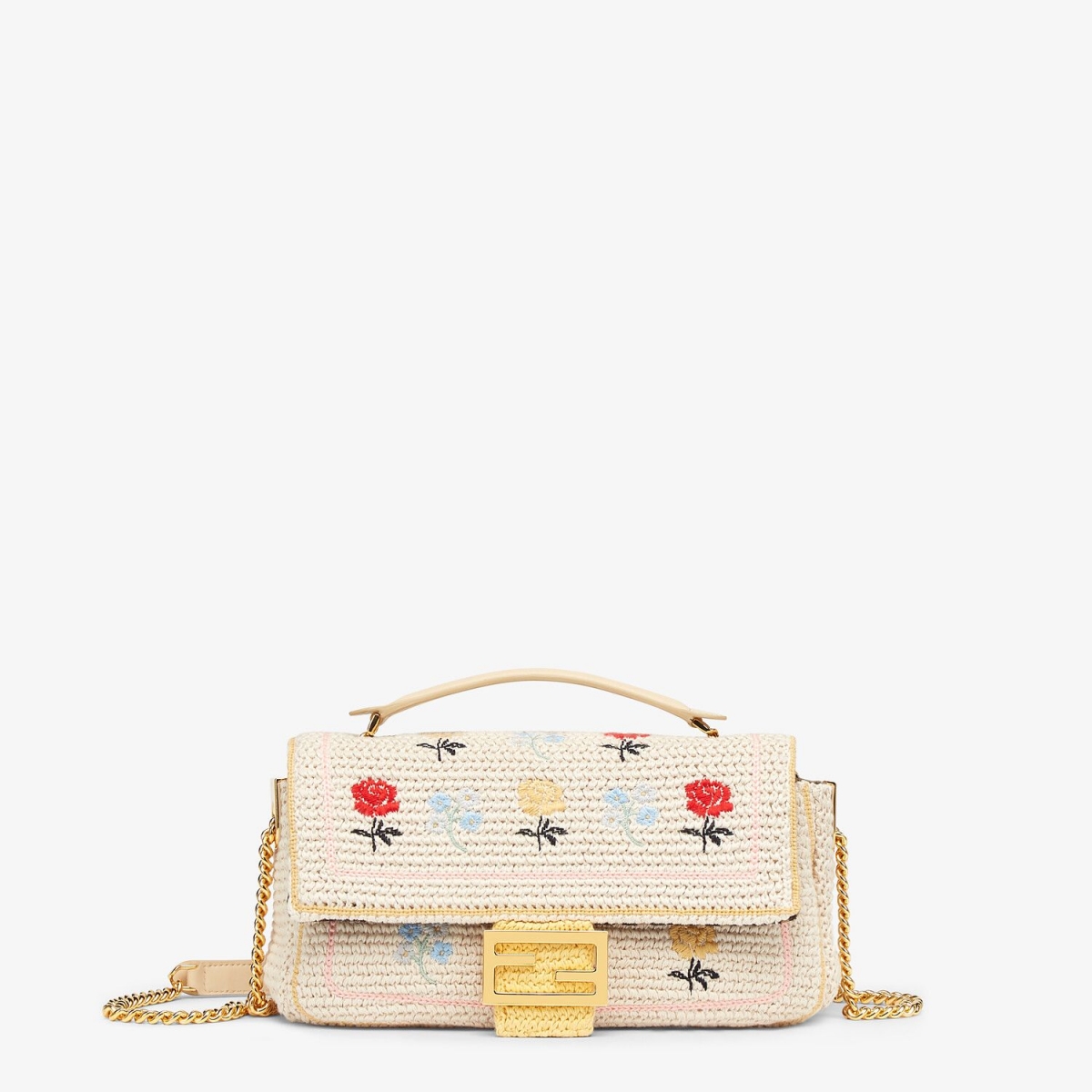 Fendi 2021春夏純白蕾絲手袋,刺繡花朵洋溢浪漫情懷,夢幻到令人難以抗拒!