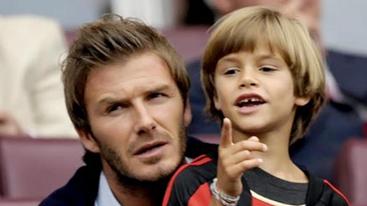 David Beckham二仔Romeo從小五官就非常精緻迷人,絕對是位小帥哥~