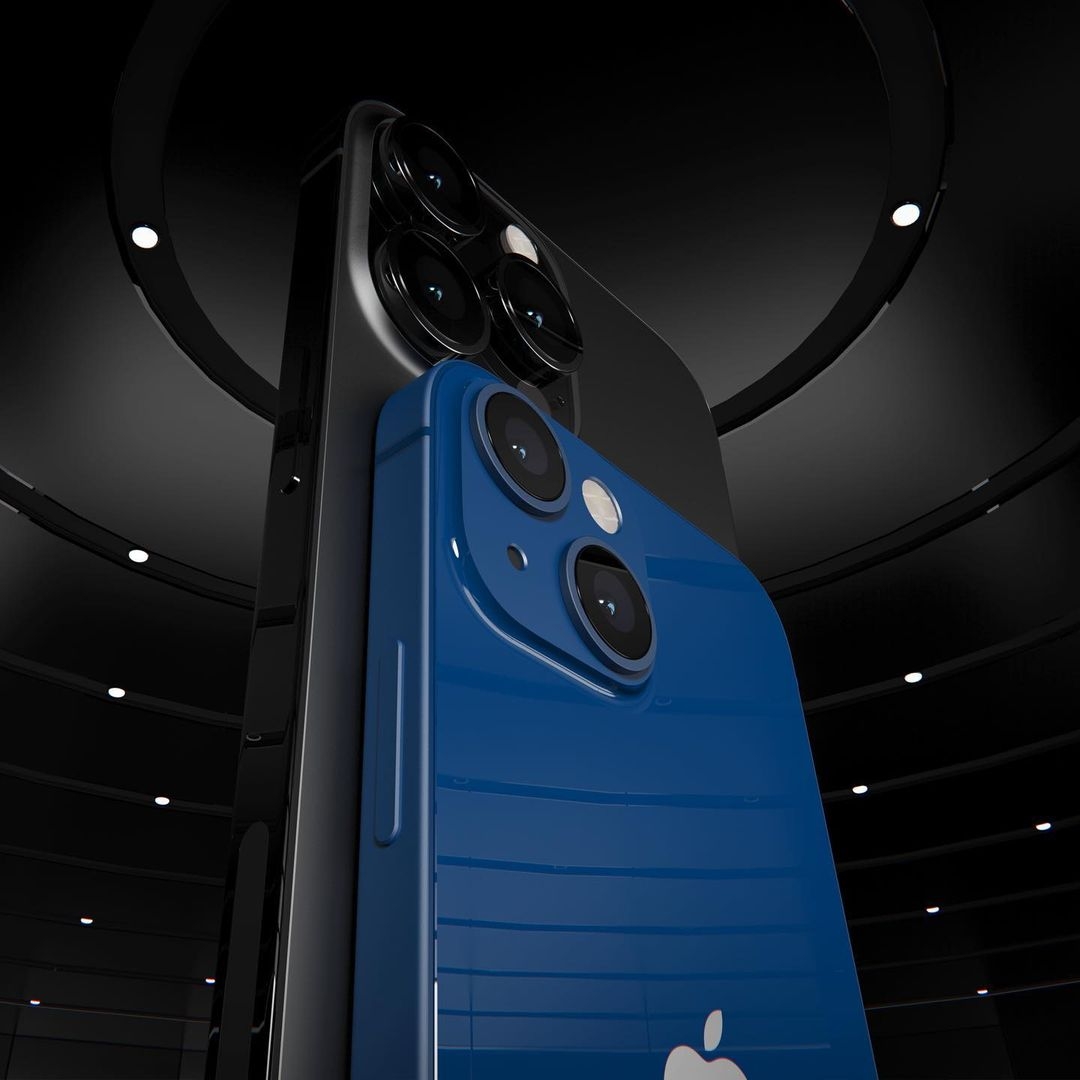 iPhone 13mini在外表上最明顯的改變就是鏡頭模組的排位會由原來的豎排變成了對角排列