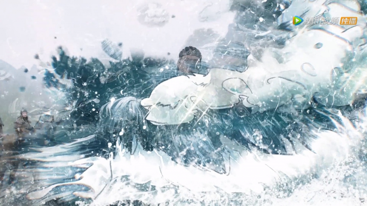 長歌行堤壩洩洪一幕中，出現多個明顯是由不同地方剪輯而成的畫面，其後軍隊被淹沒時再度變成了漫畫