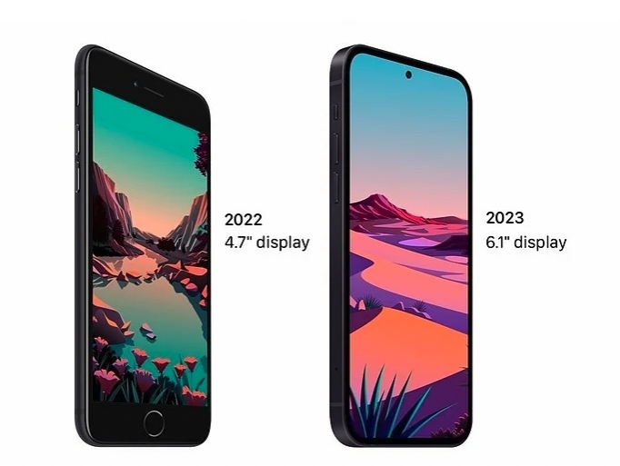 【iPhone SE Plus/SE 3】外傳第三代 iPhone SE Plus 更會把原來的 4.7 吋升級為 6.1 吋 LCD 全螢幕