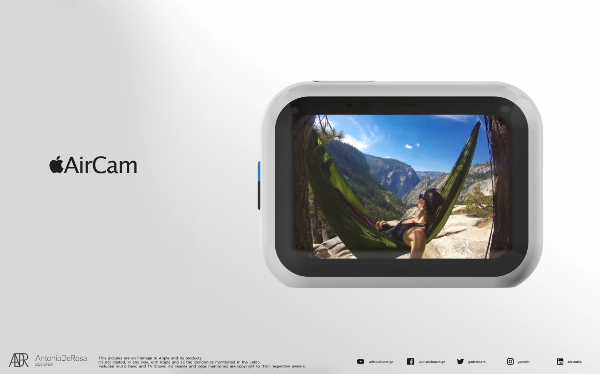 Apple迷你運動相機「AirCam」概念圖曝光!5K高畫質/Siri/FaceID