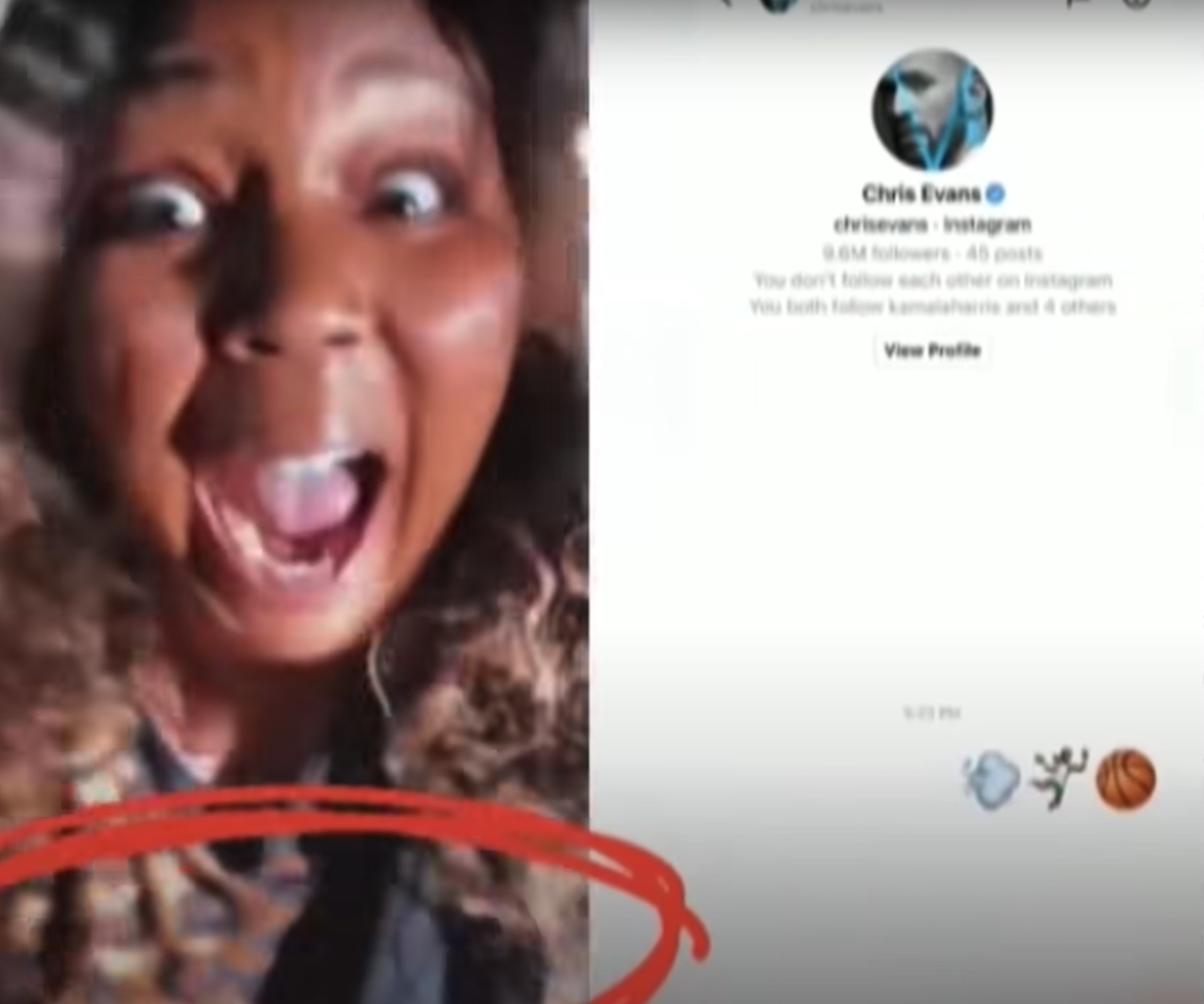 女粉絲Lizzo飲醉IG私訊美隊Chris Evans獲回覆飛吻/暖心自嘲化解尷尬