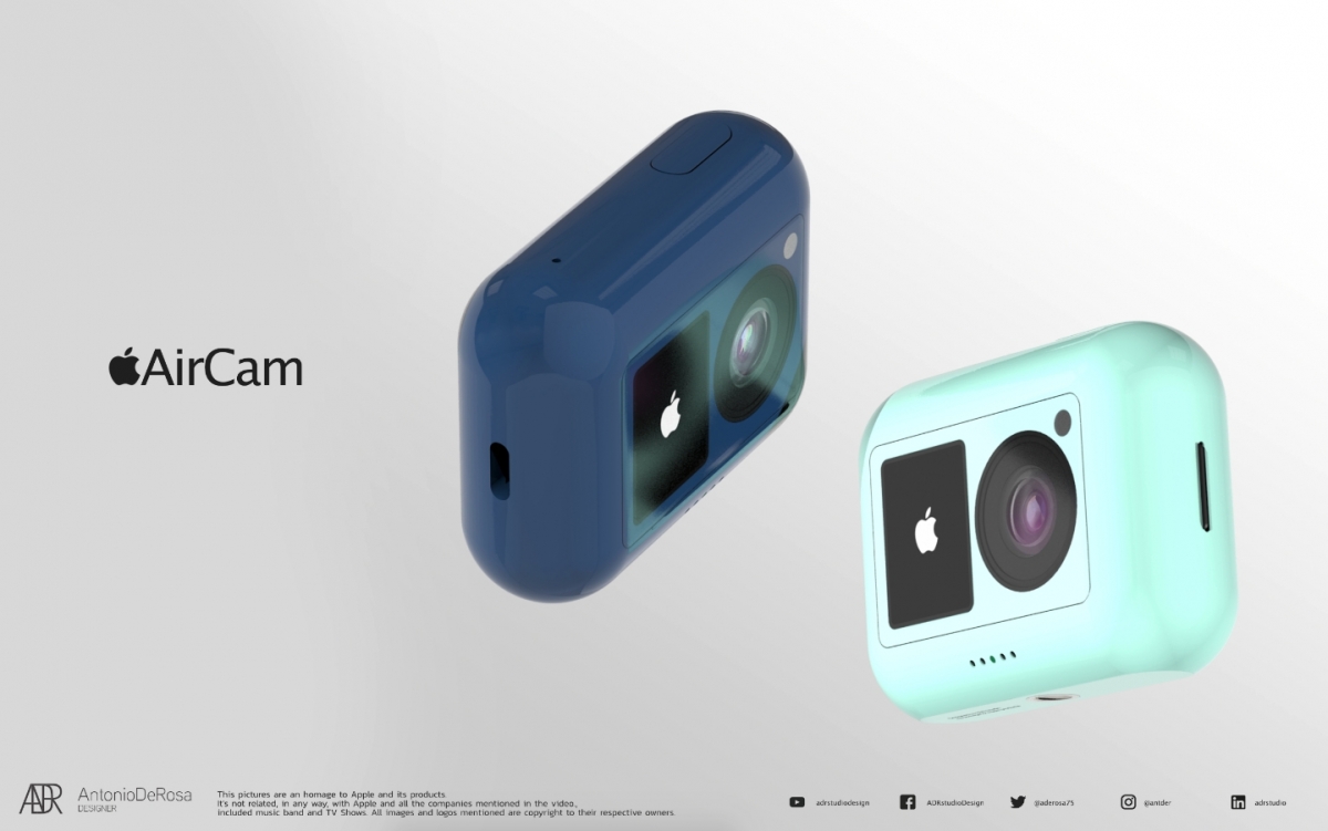 Apple迷你運動相機「AirCam」概念圖曝光!5K高畫質/Siri/FaceID