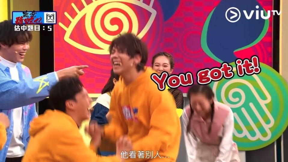 考有Feel｜時隊友Anson Kong與Stanley很快就猜到是「食奶嘴」，姜濤更是開心得跳起來