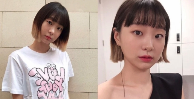 金多美的漫畫瀏海,較短的眉上齊瀏海,在視覺上讓臉的長度增加吧!