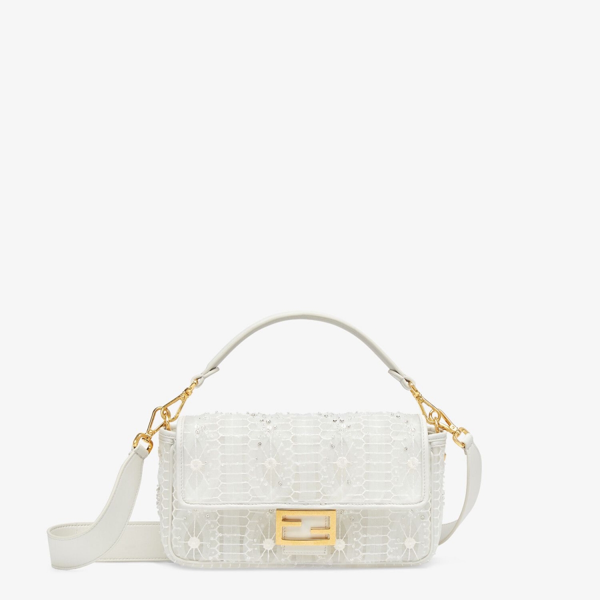 Fendi 2021春夏純白蕾絲手袋,刺繡花朵洋溢浪漫情懷,夢幻到令人難以抗拒!