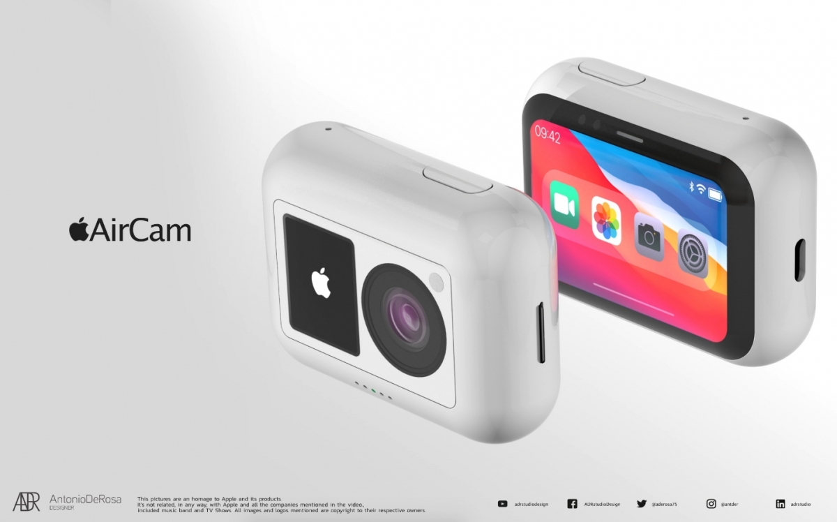 Apple迷你運動相機「AirCam」概念圖曝光!5K高畫質/Siri/FaceID