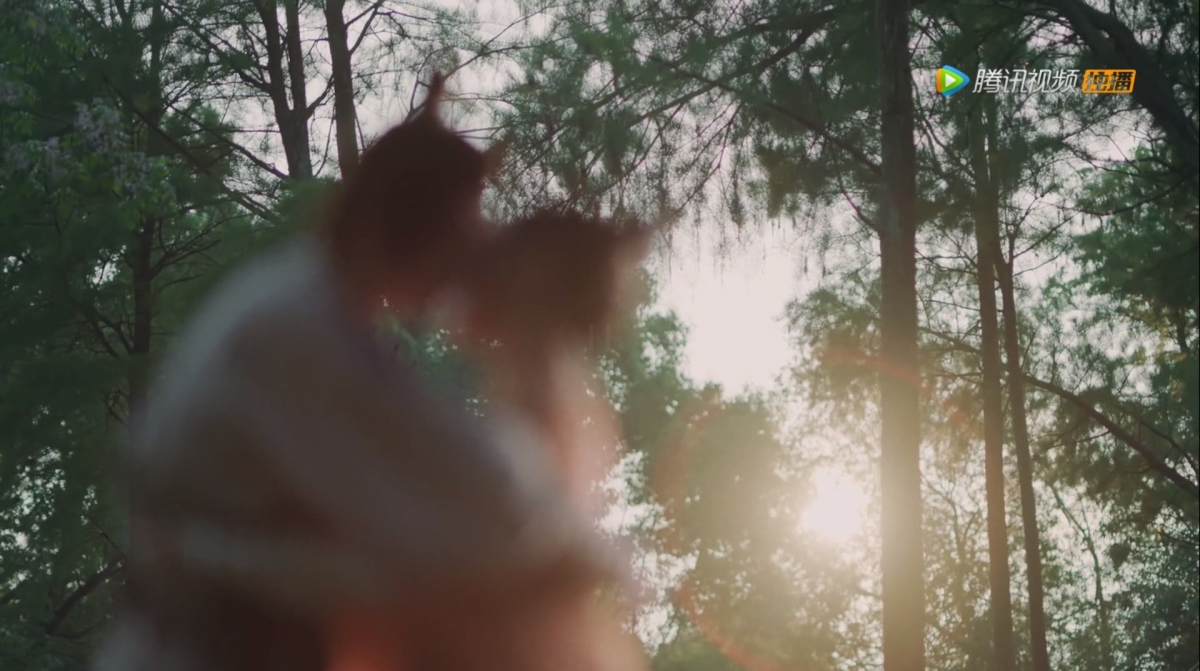 最後，在片尾曲的MV中迪麗熱巴就有和男主的「吻戲」，不過是借位拍攝