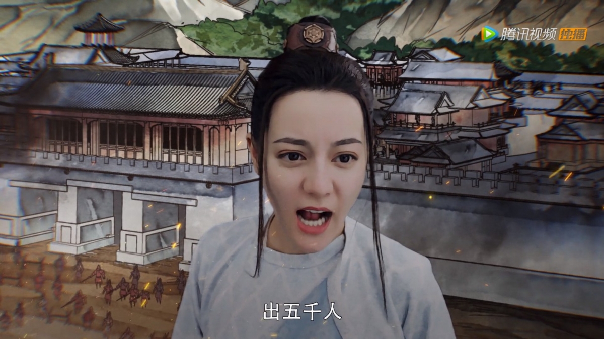 迪麗熱巴再有打仗的情節，劇集這次竟把她P進漫畫背景，對白也全變了旁白