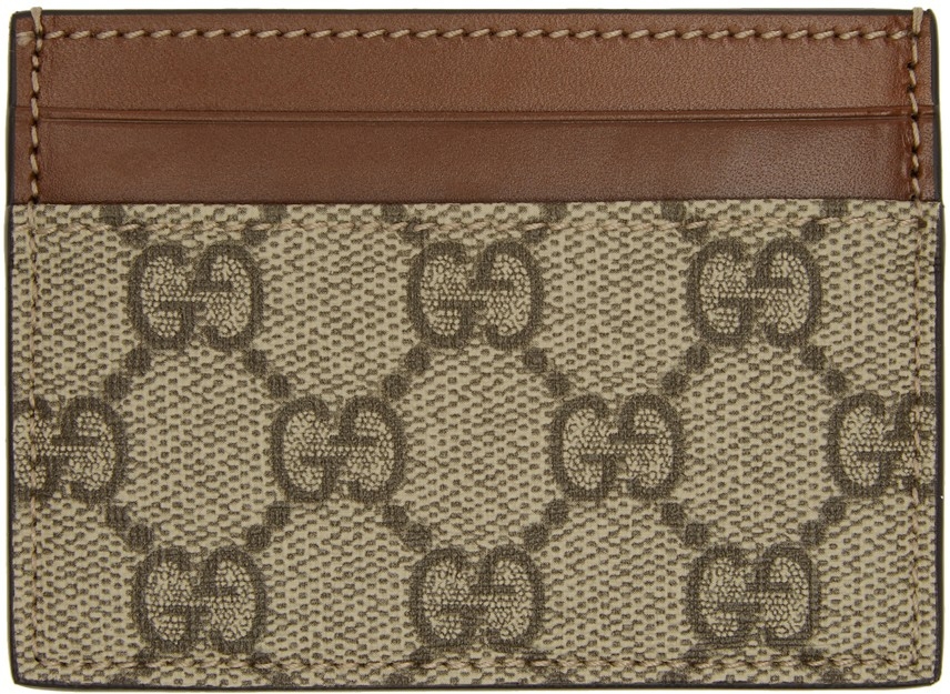 GUCCI Beige GG Supreme Card Holder HKD$1950