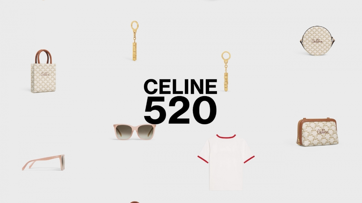 【CELINE手袋2021】520限定愛心刺繡款/奶油白色老花Triomphe Canvas手袋