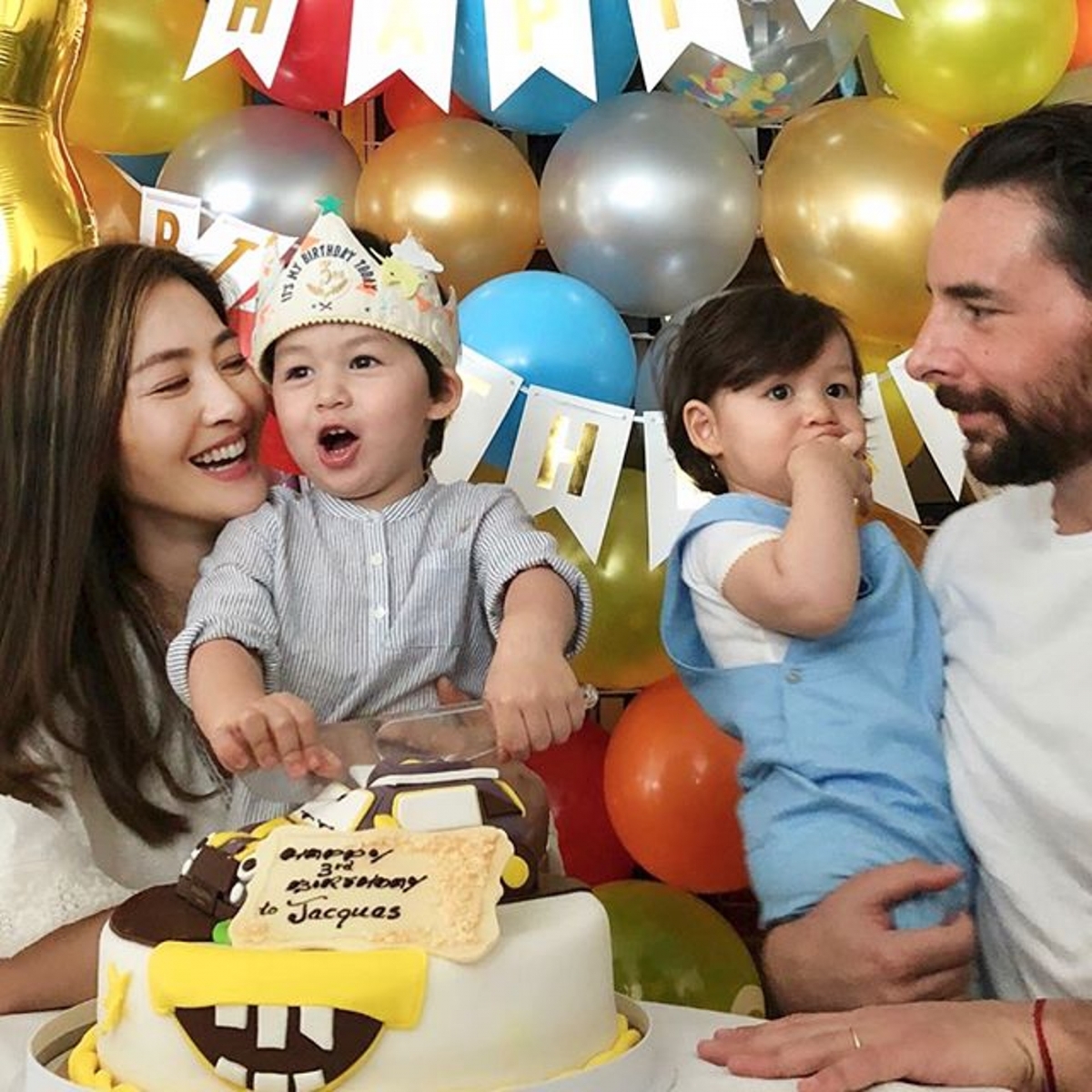混血兒星二代|現年47歲的周汶錡(Kathy)於 2012 年與法籍男友 Julien Lepeu 結婚