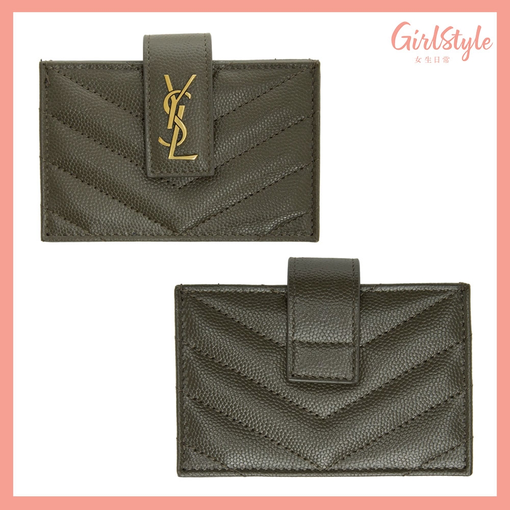 SAINT LAURENT Grey Monogramme Card Holder HKD$3300